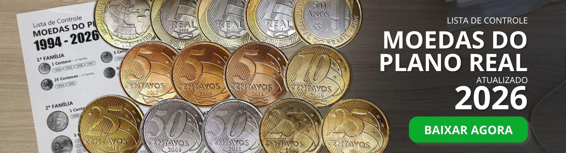 Lista de Controle Moedas do Real 2026